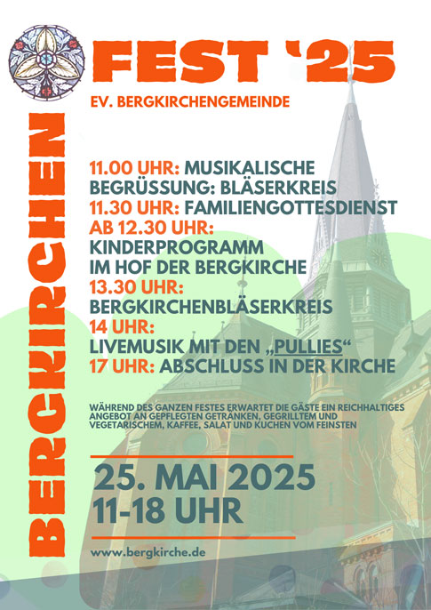 Bergkirchenfest 2025 am 25.05.2025 ab 11 Uhr mit musikalischer Begrüßung
