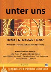 Freitag · 12. Juni 2026 · 21.00 Uhr Barockensemble Incontro – unter uns